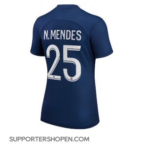 Paris Saint-Germain Nuno Mendes #25 Hemma Matchtröja Dam 2022-23 Kortärmad